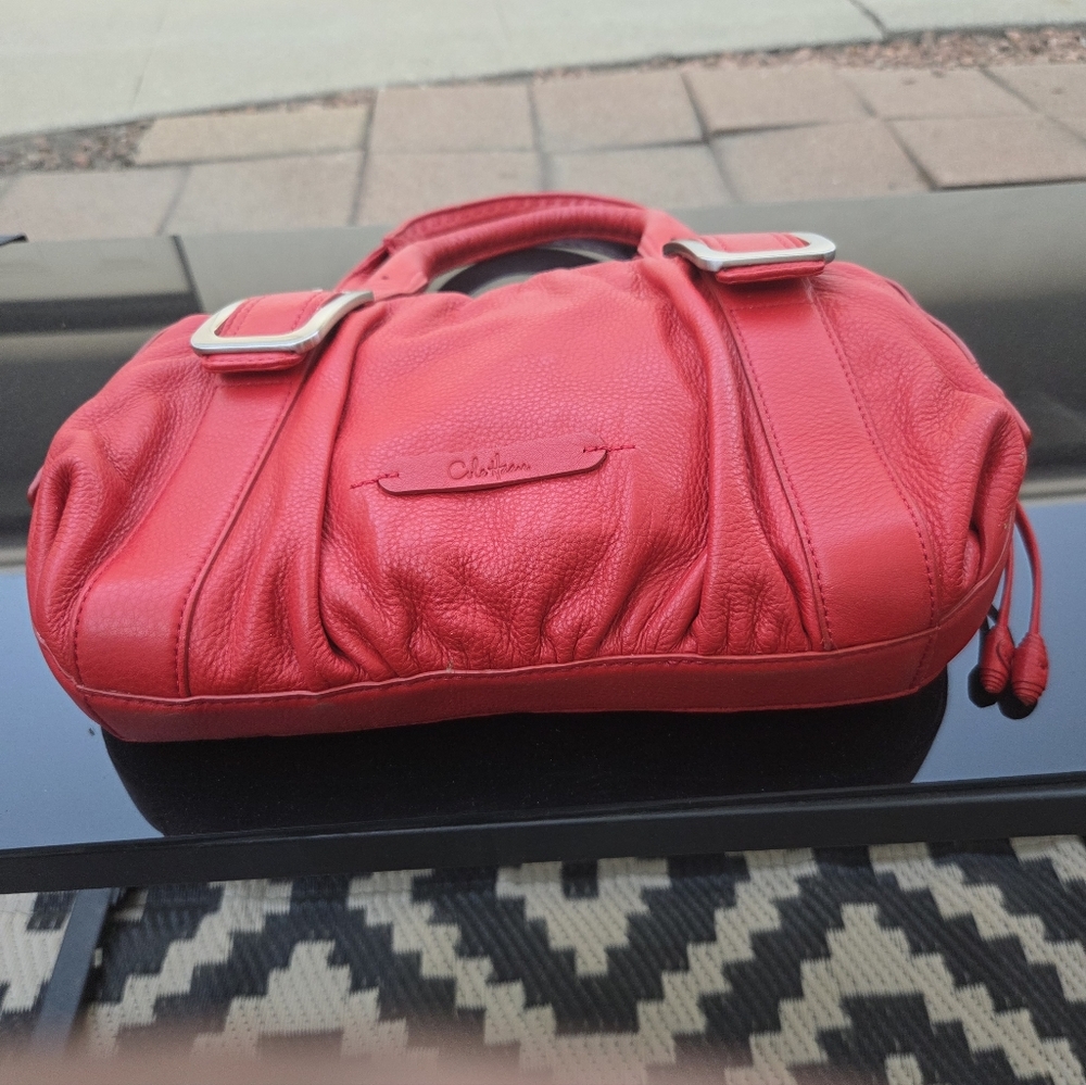 Cole Haan Red Leather Women's Tote Bag
